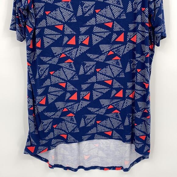 Lularoe Women's Blue & Orange Short Sleeve Top Size Medium - Picture 3 of 9